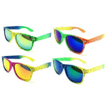 Cowabunga Neon Splatter Classic Square Retro Sunglasses
