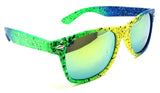 Cowabunga Neon Splatter Classic Square Retro Sunglasses
