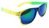 Cowabunga Neon Splatter Classic Square Retro Sunglasses
