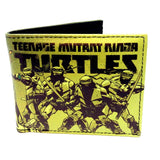 Nickelodeon Teenage Mutant Ninja Turtles Sublimated Graphic Print PU Faux Leather Men's Bifold Wallet