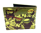 Nickelodeon Teenage Mutant Ninja Turtles Sublimated Graphic Print PU Faux Leather Men's Bifold Wallet