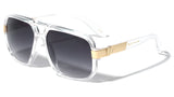 Gazelle Swag Square Oversized Hip Hop Luxury Aviator Sunglasses