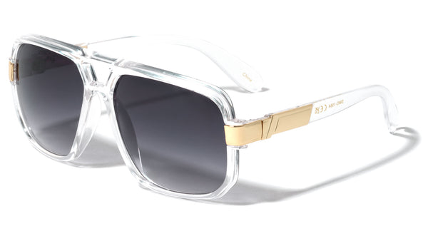Gazelle Swag Square Oversized Hip Hop Luxury Aviator Sunglasses