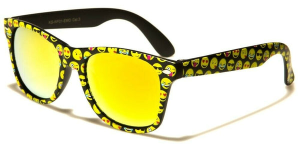 Kids Youth Text Message Emoji Smiley Faces Classic Square Sunglasses