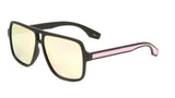 Sleek Square Flat Top Retro Aviator Sunglasses