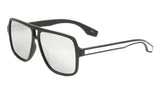 Sleek Square Flat Top Retro Aviator Sunglasses