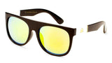 Flat Top Square Gold Marijuana Weed Leaf Sunglasses