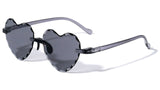 Kids Beveled Heart Shaped Sunglasses