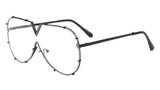 Rimless Oversized One Piece Shield Luxury Aviator Sunglasses