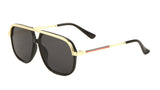 Apex Square Classic Retro Flat Top Aviator Sunglasses