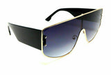Oversized XL Wrap Around One Piece Lens Shield Aviator Sunglasses