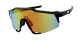 Oversized Semi Rimless Sport Shield Wrap Around Aviator Sunglasses