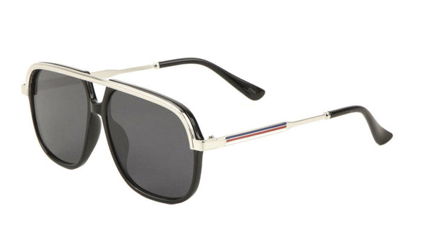 Apex Square Classic Retro Flat Top Aviator Sunglasses