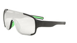 Poconos Semi Rimless Floating One Piece Lens Wrap Around Shield Sunglasses