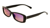 Slim Rectangular Minimal Retro Classic Plastic Mod Sunglasses