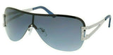 Luxury Rimless Wrap Around One Piece Lens Shield Sunglasses w/ Rhinestones