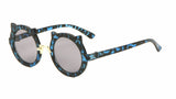 Kitty Cat Ear Kids Youth Round Circle Lens Sunglasses