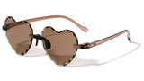 Kids Beveled Heart Shaped Sunglasses