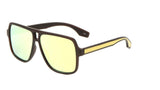 Sleek Square Flat Top Retro Aviator Sunglasses