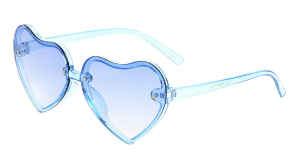 Kids Youth Girls Heart Shaped Cute Love Sunglasses Floating Lenses