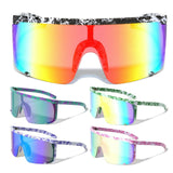 Montego Bay XL Oversized Rimless Wrap Around Shield Aviator Sunglasses