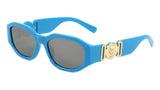 Slim Oval Gold Tiger Medallion Luxury Biggie Sunglasses