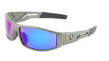 Khan Slim Shield Sport Wrap Around Chopper Sunglasses