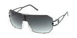Gazelle Hustler Flat Top Oversized Luxury Shield Aviator Sunglasses