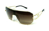 Gazelle Hustler Flat Top Oversized Luxury Shield Aviator Sunglasses