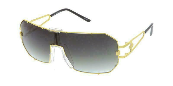 Gazelle Hustler Flat Top Oversized Luxury Shield Aviator Sunglasses