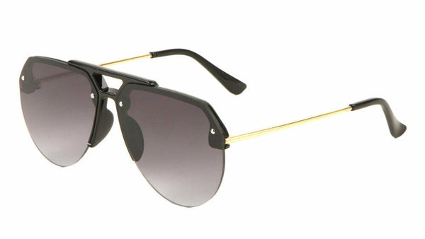 Semi Rimless Luxury Sport Casual Pilot Aviator Sunglasses