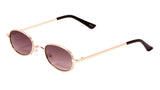 Slim Metal Oval Classic Casual Retro Sunglasses