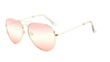 Classic Pilot Aviator Sunglasses w/ Triple Gradient Lenses