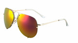 Retro Turbo Floating Lens Aviator Sunglasses