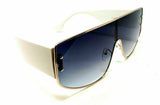 Oversized XL Wrap Around One Piece Lens Shield Aviator Sunglasses