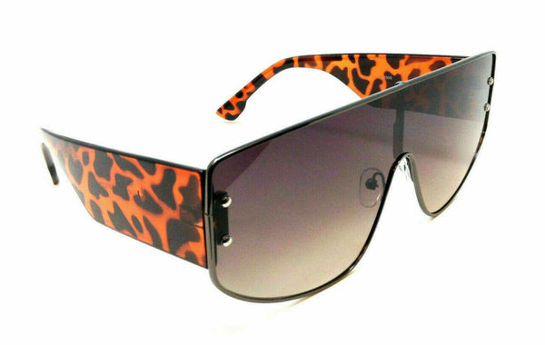 Oversized XL Wrap Around One Piece Lens Shield Aviator Sunglasses