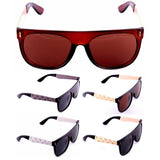 Square Marijuana Weed Leaf Print Retro Hip Hop Sunglasses