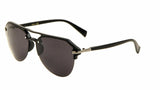 Luxury Half Rim Retro Pilot Aviator Sunglasses