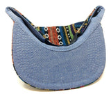 Tribal Native American Mixed Prints Fabric 5 Panel Strapback Camper Hat
