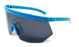 XL Oversized Semi Rimless Shield Wrap Face Sport Sunglasses