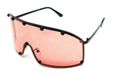 Futuristic Wrap Around One Piece Shield Lens Luxury Aviator Sunglasses