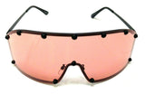 Futuristic Wrap Around One Piece Shield Lens Luxury Aviator Sunglasses