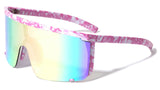 Montego Bay XL Oversized Rimless Wrap Around Shield Aviator Sunglasses