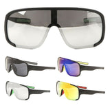 Poconos Semi Rimless Floating One Piece Lens Wrap Around Shield Sunglasses