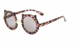 Kitty Cat Ear Kids Youth Round Circle Lens Sunglasses