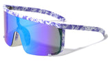 Montego Bay XL Oversized Rimless Wrap Around Shield Aviator Sunglasses
