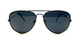 Black Pilot Aviator Sunglasses Super Dark Lenses
