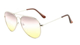 Classic Pilot Aviator Sunglasses w/ Triple Gradient Lenses