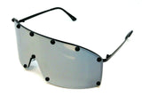 Futuristic Wrap Around One Piece Shield Lens Luxury Aviator Sunglasses