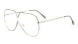 Rimless Oversized One Piece Shield Luxury Aviator Sunglasses